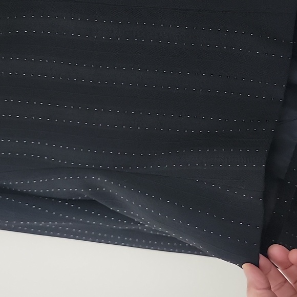 Rena Rowan Black w/ White Vertical Dot Stripes Short Blazer Jacket 12 - Picture 9 of 16